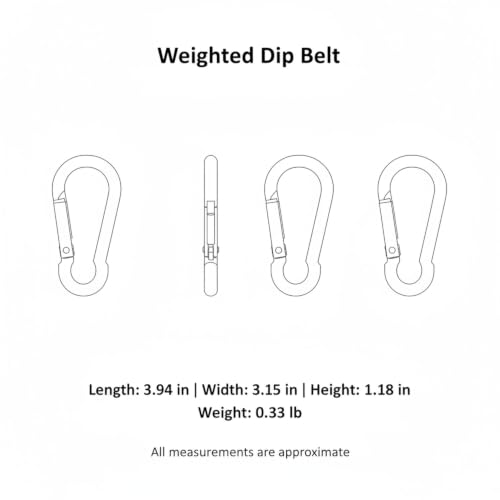 Home Gym Pull Up Station Accessory: Weighted Dip Belt with Heavy Duty Iron Chain for Strength Training - size: 3.94 x 3.15 x 1.18 in