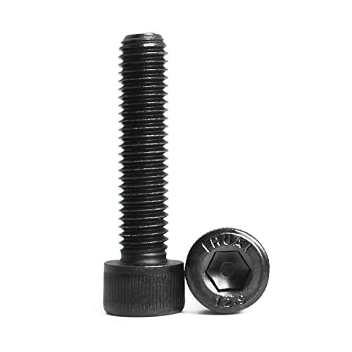 M4 x 10mm Socket Head Cap Screws Bolts 12.9 Grade Alloy Steel Metric Machine Hex Socket Screw, Black Oxide Finish, Fully Threaded, 100PCS - size: M4×10mm