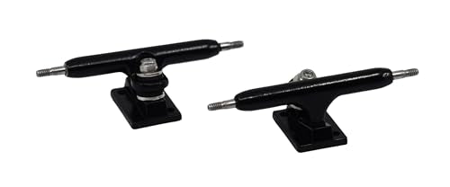 34mm Prodigy Gen2 Pro Fingerboard Trucks - Pro Style Base and Hanger with Custom Pivot Tuning and Pro Duro Bubble Bushings - Black Colorway - color: Black, size: 34mm