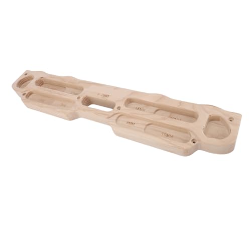 RiToEasysports Wooden Rock Climbing Hangboard, Solid Wood Fingerboard for Bouldering and Pull Up Training, with Mounting Kit for Home and Gym Use