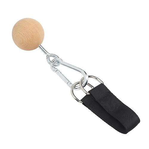 Wooden Pull Up Balls, Rock Climbing Holds Training Set, Arm Strength Trainer with Stainless Steel Hook and Nylon Webbing, Durable Exercise Equipment for Home Gym and Outdoor Workou