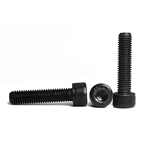 M4 x 6mm Socket Head Cap Screws Bolts 12.9 Grade Alloy Steel Metric Machine Hex Socket Screw, Black Oxide Finish, Fully Threaded, 100PCS - size: M4×6mm