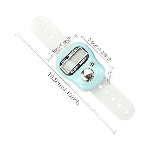 Clicker Counter - Hand Counter Clicker | Electronic Finger Counter with Digital Display | Portable Number Clicker Counter for Golf | Adjustable Resettable Finger Tally Counter for Lap Crochet Coaching