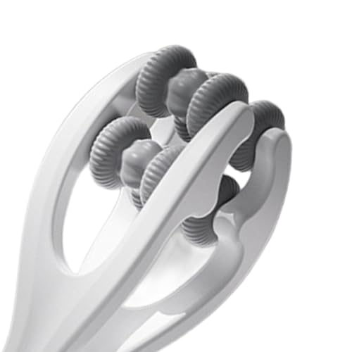 Finger Massager Roller Points Office Massager Double Roller PP Silicone Functional Relief Suitable for Gift Giving Outdoor Occasions, Gray - color: Gray