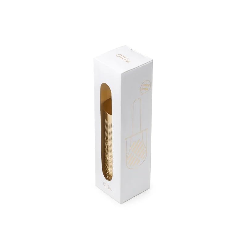 Tea Infuser Spoon For Loose Leaf Tea Stainless Steel Popsicle Tea Stick Tea Diffuser Long-Handle Tea Filter Easy to Carry Tea Strainer Pipe Tea Steeper Filter(Gold)