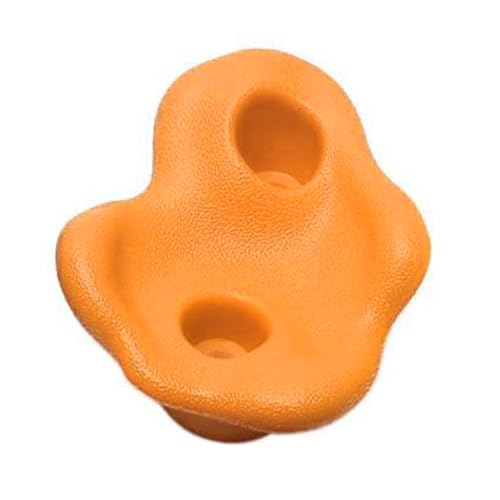 SUNGOOYUE 20 PCS Rock Climbing Holds, Ergonomic PE Rock Wall Grips with Screws and Wrench Tool, for Indoor Outdoor Kids - color: Orange