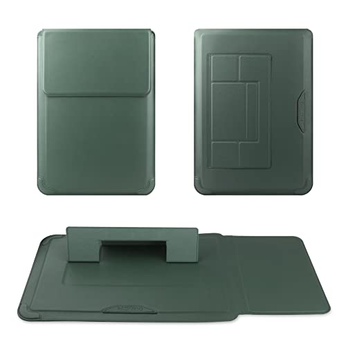 HoYiXi 15 16 Inch Laptop Sleeve Case Leather Bag for MacBook Pro 16 2021 & 2019/Huawei MateBook D15/HP 15.6" PC/MacBook Pro 15/XiaoXin Air 15.6'', Green - color: Green, size: 15-16 in