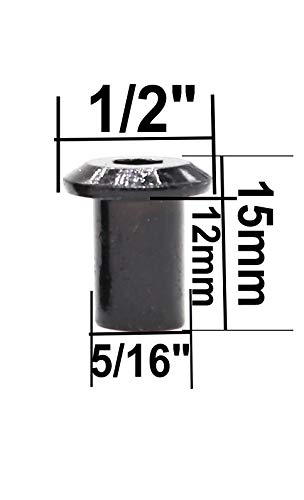 10-Pack Black Hex Socket Cap M6x30mm Screws for Furniture Baby Bed Chairs with M6x12mm Black Rivet Countersunk Cap Connector Nuts - size: M6 x 30mm (10 pcs)