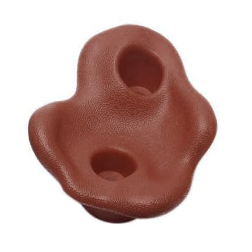 SUNGOOYUE 20 PCS Rock Climbing Holds, Ergonomic PE Rock Wall Grips with Screws and Wrench Tool, for Indoor Outdoor Kids - color: Coffee Color