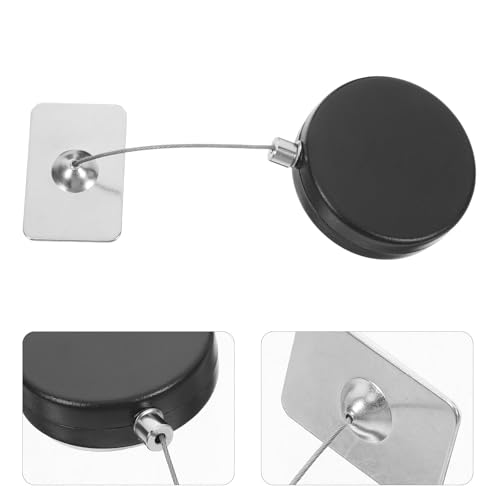 SOLUSTRE 2pcs Retractable Anti- Steel Wire Cable Locks with Remote Control, 1 Meter Retractable Security Cords with Lock Buckle and Iron Caps and Door Security