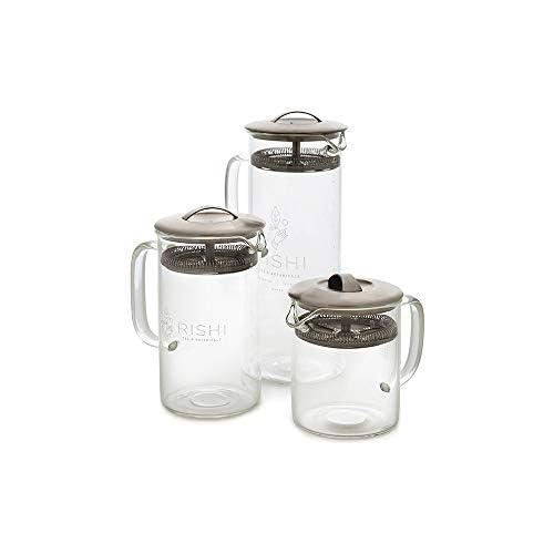 Rishi Tea Simple Brew Teapot for Loose Tea, Borosilicate Glass, 400ml