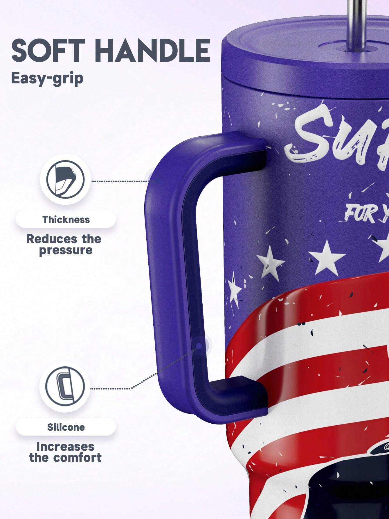 Meoky 40oz Insulated Tumbler Handle