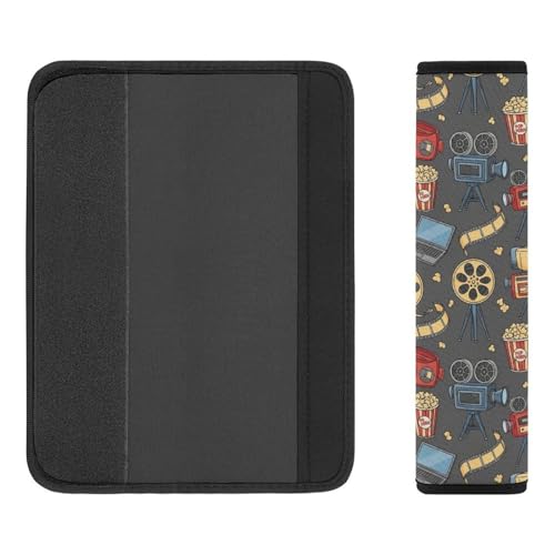 2PCS Movie Lovers Cinema Seat Belt Cover Breathable Seat Belt Cushion for Adults and Children, All Vehicles, Comfortable Driving - color: Pattern 432