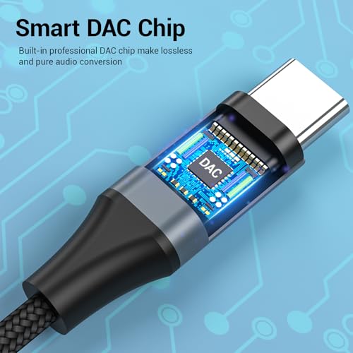 10PCS USB C to 3.5mm Female Headphone Jack Adapter | Upgrade Metal Case, Compatible with Samsung S20+/S21 Ultra, iPhone15 16 17, and More USB C Audio Devices - color: Grey, size: 4.6 IN-10PCS