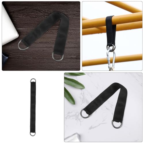 Holibanna 4 Pcs Heavy Duty Outdoor Swing Buckle Connecting Straps 3cm X 28cm Double-Layer Nylon Tree Hanging Belts for Hammock and Gym Equipment