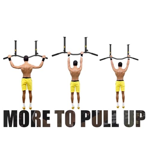 Joist Mount Pull Up Bar, Ceiling Mount Pull Up, Strength Training Pull-Up Bars, Bar with Multi-Grip Foam Grip, 40'' Wide, Pull Up Bar for Home Gym,Silver-Bentrod - color: Silver, size: Bentrod
