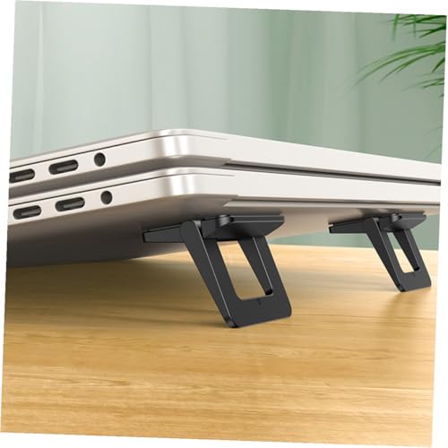 POPETPOP 2pcs Foldable Laptop Stand Holder Mini Notebook Support with Ventilated Cooling Portable Riser for Travel and Work Desk Use