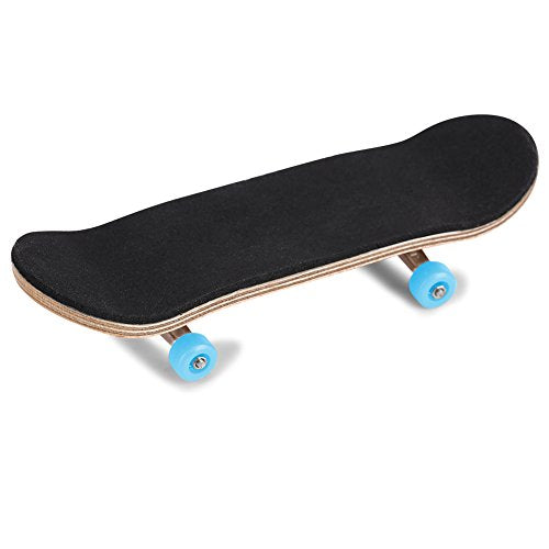 HERCHR Finger Boards, 1Pc Maple Wooden Alloy Fingerboard Finger Skateboards Creative Fingertips Daliy Playing Relaxing Movement Set with Box for Relax Play (Light Blue) - color: Light Blue