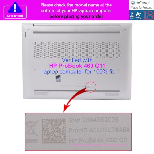 mCover Case Only Compatible for 2022～2025 16" HP ProBook 460 | 465 G11 & EliteBook 860 | 865 G9 G10 G11 Series Windows Notebook PC (Not for Other HP Models)- Clear - color: Clear