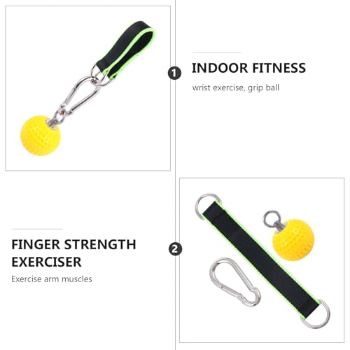 VICASKY Climbing Pull up Ball and Finger Strength Exerciser Wrist Exercise Grip Ball with Hanging Rings for Rock Climbing Training and Hand Strengthening Random Color