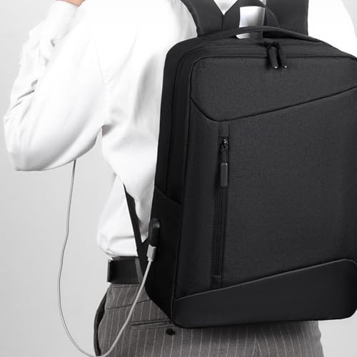 Men Business Laptop Backpack, Waterproof Travel Backpack | with USB Charging Port, College School Computer Bag, for Work Carry - color: Red