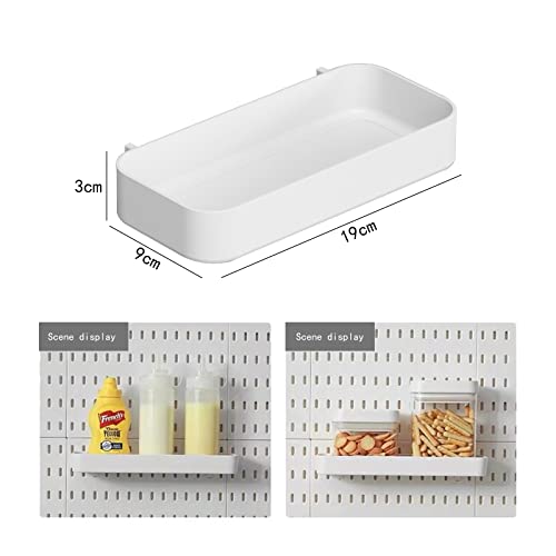 Chris.W 2Pack Pegboard Trays Shelf White Pegboards Bins Pegboards Spice Holder - Compatible with Ikea Skadis Pegboard - color: 2pcs Pegboard Shelves