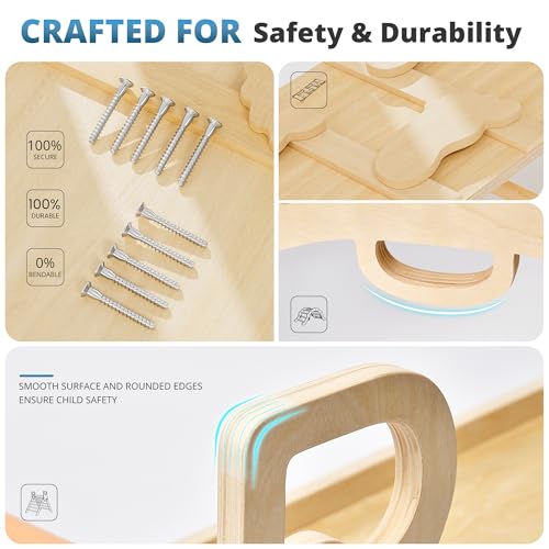 10-in-1 Pikler Triangle Set, Climbing Toys for Kids Natural Rustic - color: Natural Rustic