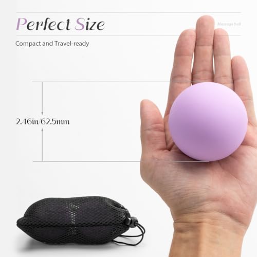 SUBCULTUREPICK Massage Lacrosse Balls for Myofascial Release,Yoga Deep Tissue Massage,Trigger Point Therapy and Foot Plantar Fasciitis,Muscle Soreness Massager Ball (2 Packs) (Black) - color: Black