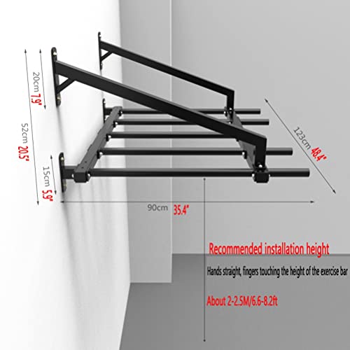 Wall Mounted Pull Up Bars/Climbing Frames, Home Gym Heavy Duty Fitness Horizontal Bar, Load 300kg