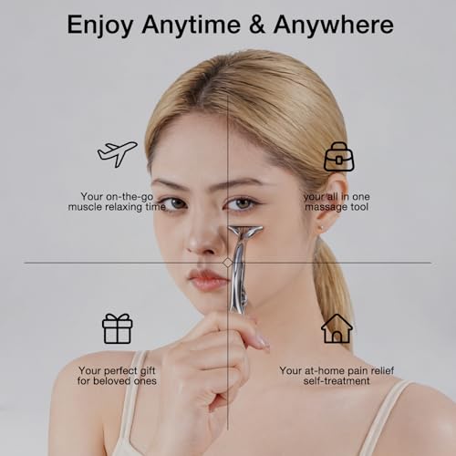 All in 1 Trigger Point Massage Tool TMJ Tension Relif Face Gua Sha | Deep Tissue Acupressure Tool Pressure Point Muscle Tension Relief Fascia Release TMJ Pain Relief Facial Neck Gua Sha Tool