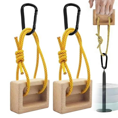 Hangboard Climbing 1 Pair Portable Wooden Trainer | Fingerboard Climbing for Climbers Tree Hand Playground Enhances Grip Strength Indoor Outdoor Doorway