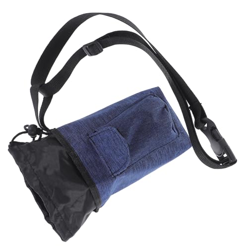 Climbing Chalk Sack with Waist Belt Non-Slip Chalk Bag for Rock Climbing Bouldering Outdoor Mountaineering Navy Blue