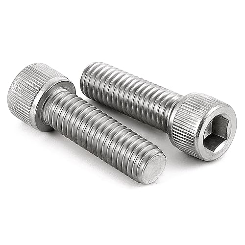M4-0.7 x 30mm Socket Head Cap Screws Bolts, Allen Socket Drive, Stainless Steel 18-8 (304), Full Thread, Bright Finish, Machine Thread, 50 PCS - size: M4 x 30mm