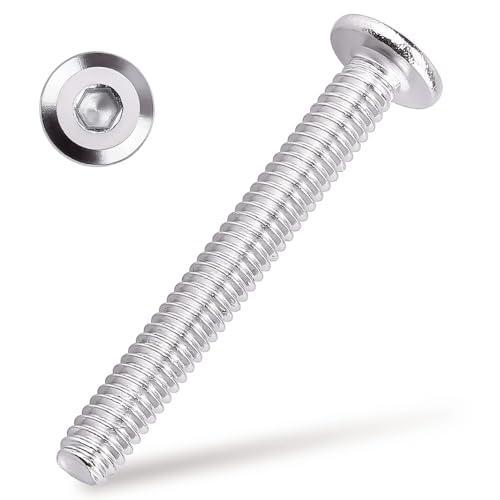 1/4-20 x 2-1/2" Hex Socket Head Cap Screws, 304 Stainless Steel 18-8, Chamfered Countersunk Machine Screws for Furniture, Binding, Machinery, Automotive, DIY Projects, 25 PCS - size: 1/4-20 x 2-1/2"