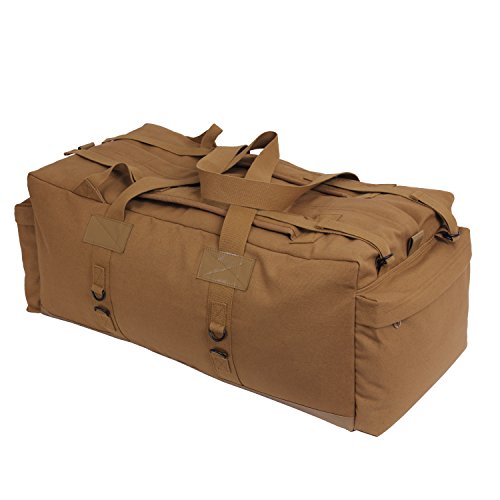 Rothco Tactical Duffle Bag - Rugged All-Purpose Gear and Equipment Bag, Water-Resistant Bottom - color: Coyote Brown