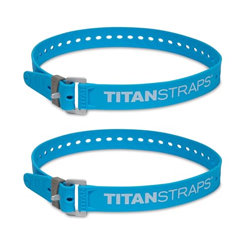 Titan Industrial Straps – Safety Strap Set to Secure Splits, Cargo Bikes, Garden Hoses, Wood Working Projects – 70 lb. Working Load, 30" Length, Fluoro Blue, 2-Pack - color: Ocean Blue, size: 30" Length / 2-Pack
