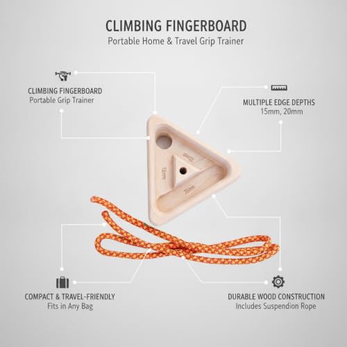 Climbing Trainer: Compact PP Fingerboard for Grip Strength, 5.9 x 5.9 Inch Training Tool (1 Piece)