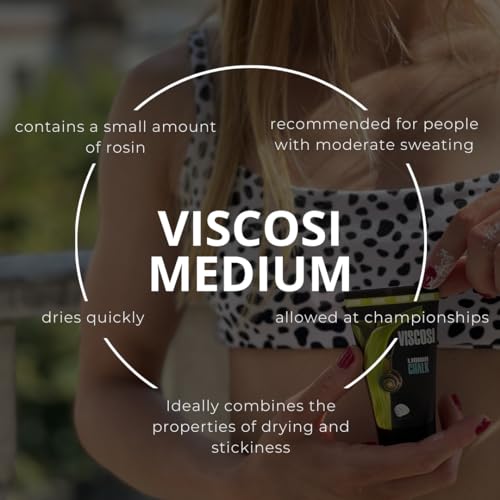 Pole Grip: Liquid Chalk (VISCOSI Medium) 50ml 2-Pack - Premium Gym Chalk, Firm Grip for Pole Dance, Aerial silks. Pole Grip Aid, Pole Dancing Chalk, Climbing Chalk, lifting chalk