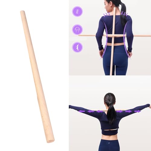 Correct Postures Exercise Stick Mobility Fitness Poles Portable Wood Training Stick Stretching Tool for Women Mobility