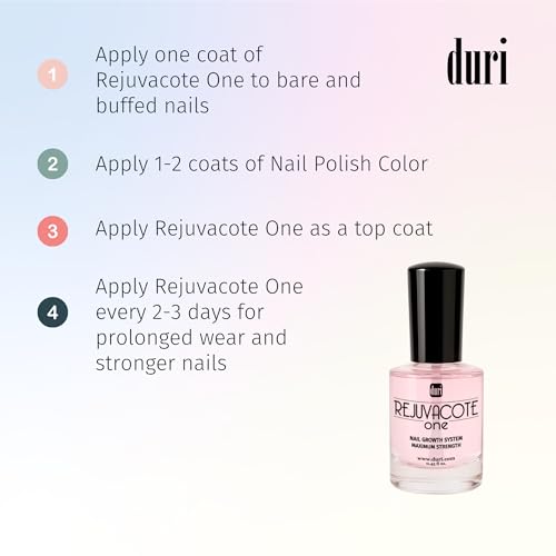 Duri Rejuvacote 1 Nail Growth System + 154N Bewitched Neon Orange Matte Nail Polish Bundle - Nail Strengthener & Bold Matte Color Duo, Statement Neon Manicure Set, 0.45 Fl Oz Each - color: Bewitched + Rejuvacote 1 (Pack of 2)
