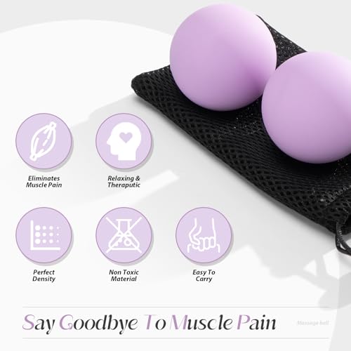 SUBCULTUREPICK Massage Lacrosse Balls for Myofascial Release,Yoga Deep Tissue Massage,Trigger Point Therapy and Foot Plantar Fasciitis,Muscle Soreness Massager Ball (2 Packs) (Red) - color: Red