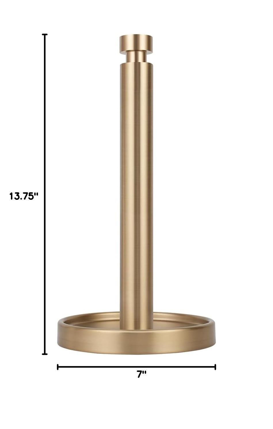 Ivilon Countertop Paper Towel Stand - Steady and Easy Tear - Fits All Paper Towel Rolls - Warm Gold