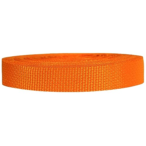 Strapworks Lightweight Polypropylene Webbing - Poly Strapping for Outdoor DIY Gear Repair, Pet Collars, Crafts – 3/4 Inch by 10, 25, or 50 Yards, Over 20 Colors - color: Orange, size: 3/4" x 50 yard