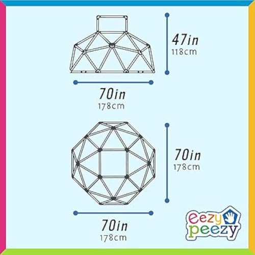 Eezy Peezy Climber with Top - Active Indoor Outdoor Play Set Climbing Dome Equipment Toys - Fun for Kids Ages 3 to 6 Years Old, Green - color: Green