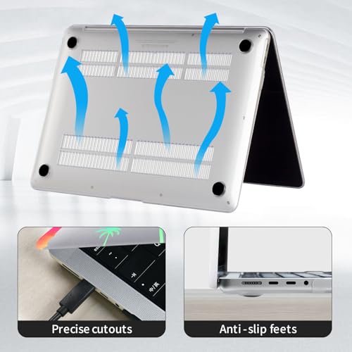 DTangLsm for MacBook Pro 14 inch Case 2026 M5 2025-2021 M4 M3 M2 M1 Pro Max | A3426 A3427 A3434 A3112 A3185 A3401 A2918 A2992 A2779 A2442 Clear Plastic Hardshell for Mac Pro 14+Keyboard Cover,CoconutTree - color: Laser Coconut Tree
