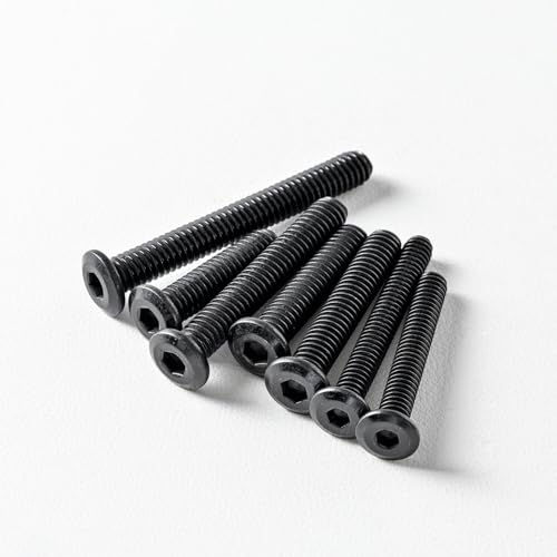 1/4-20 x 2-1/2" (10 Pack) Flat Head Hex Socket Cap Screws Bolts, Black Oxide 304 Stainless Steel 18-8, Hex Drive, Bright Finish, Fully Machine Thread - size: 1/4-20 x 2-1/2"