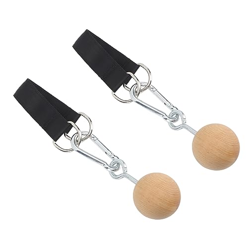 Wooden Pull Up Balls, Rock Climbing Holds Training Set for Arm Strength, with Neutral Grip Handle for Home Workout and Travel