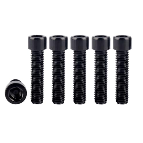 6Pcs Bike Screws M6x10 12 16 18 20 25 30 35mm Stainless Steel Socket Head Cap Allen Hex Bolt (Black, M6 x30mm) - color: Black, size: M6 x30mm