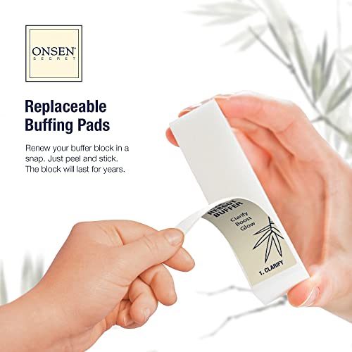 Onsen Secret Nail Care Kit - Includes Cuticle Oil 10ml, Japanese Nail Buffer and Shine Kit - Spa-Quality Manicure - Organic Ingredients - Long-Lasting Shine - Easy & Safe - 1pk - size: Essential Nail Reboot Kit (Oil)