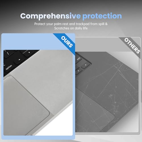 Palm Rest Cover Compatible with 2025 2024 MacBook Air 15" M4 M3 Chip A3241 A3114 Trackpad Protector Skin for Apple MacBook Air 15.3 Inch M4 M3 A3114 Touchpad Cover Trackpad Protector, Clear - size: 2024+ MacBook Air 15.3" M4 M3(Clear)
